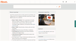 Desktop Screenshot of lib.hope.edu