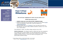 Tablet Screenshot of milestone.hope.edu