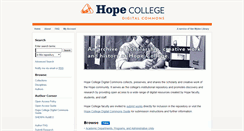 Desktop Screenshot of digitalcommons.hope.edu